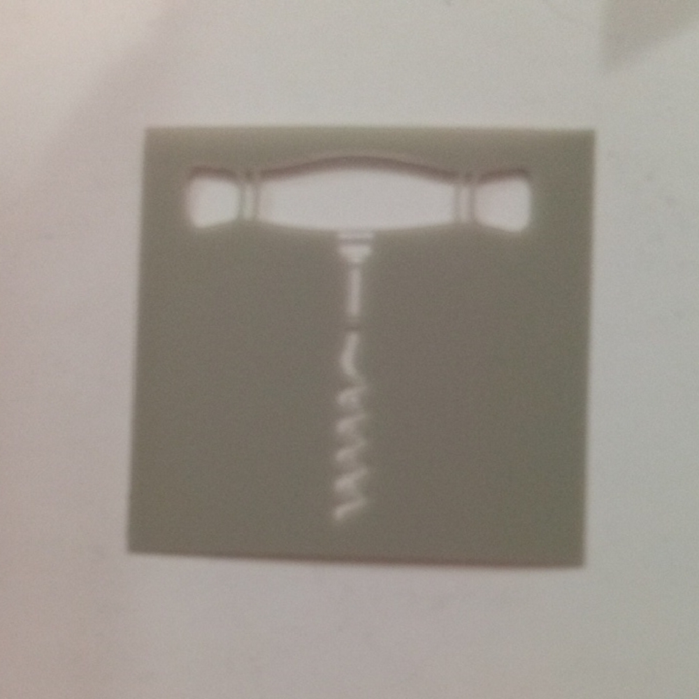 Gray Corkscrew Adhesive Stencil